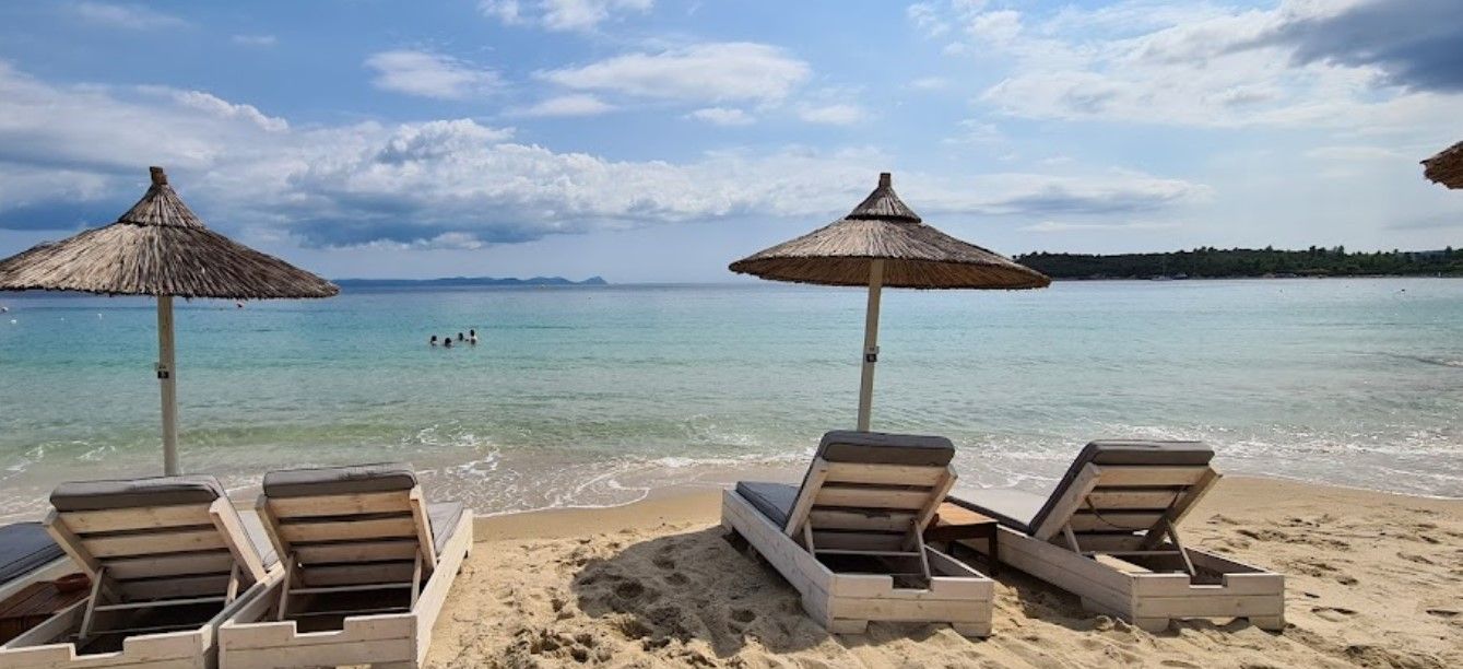 Paliouri Beach sunbeds